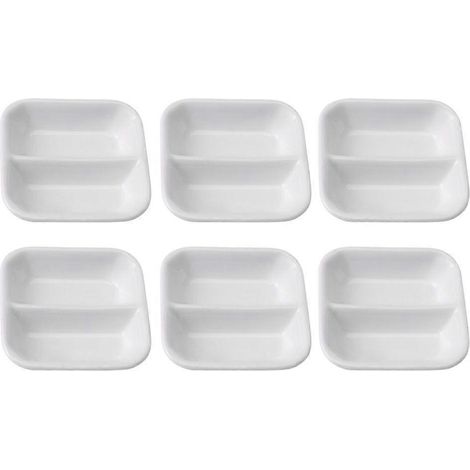Petites assiettes en céramique blanche pure et résistante, de qualité commerciale (blanches). (1/3)