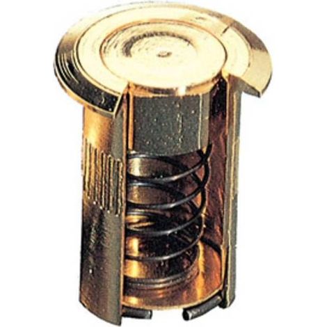 50 x POZZETTO A MOLLA OTTONE LUCIDO D  8X30 MM