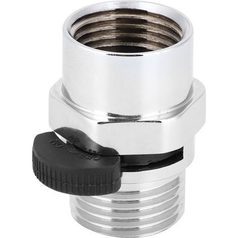 4-point shower head flow control valve shut-off adapter, all brass, bathroom accessories (1/5)