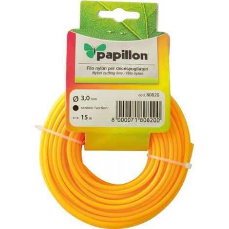 Filo nylon per decespugliatore 15 mt   : 2,4 mm Profilo: Tondo Papillon
