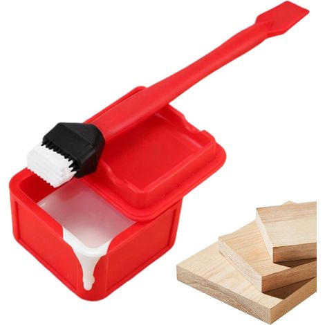 Pinceau Applicateur De Colle Kit De Menuiserie Réutilisable Avec Récipient Pinceau Applicateur Colle pour Menuiserie Pour Réparation Maison Rénovation Meubles Loisirs Créatifs Bricolage Projets (1/5)