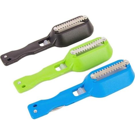 AGE 3PCS Fish Tools Quick Cleaning Steel Fish Skin Fish Scales Brush Razor Remover Cleaner Descaler Skinner (1/5)