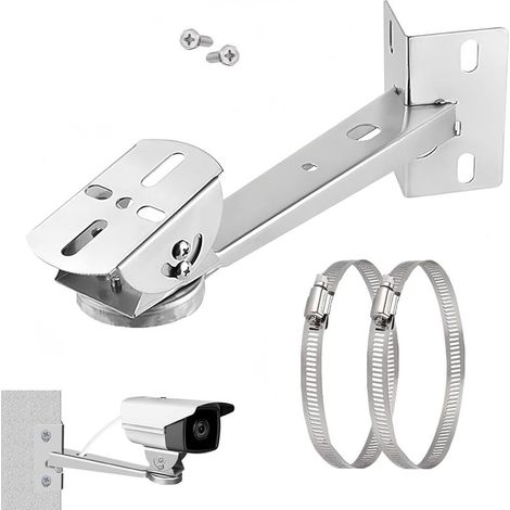 Support Camera, Support Camera Exterieur Acier Inoxydable, Support De Caméra De Surveillance Réglable 360° Support Bras D'extension pour Caméras De Surveillance Intérieures Et Extérieures (YC1050) (1/5)