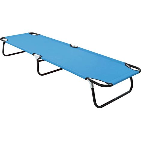 Bain de soleil pliable Chaise de jardin - Transat de jardin Acier Bleu turquoise BV289282 - BonneVie (1/5)