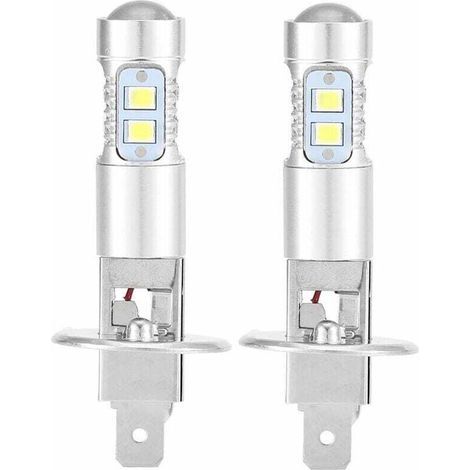 Scheinwerferlampen, 2x H1 6000K Ultraweiß 100W LED-Scheinwerferlampen-Set für Abblendlicht (1/4)