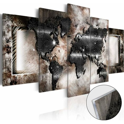 Tableau sur verre carte graphite - 200 x 100 cm (1/4)