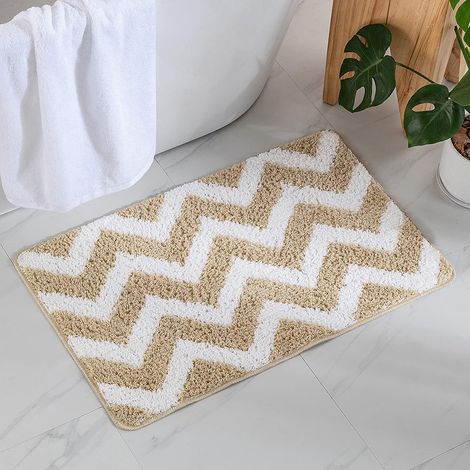 Alfombrilla de baño, alfombrilla de entrada, alfombrilla de ducha, alfombrilla de microfibra suave, antideslizante y absorbente, para inodoro, bañera, salida del baño, cocina, sala de estar, dormitori (1/5)