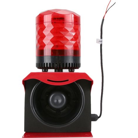 Sirène d'alarme incendie industrielle étanche 12-24 V avec avertisseur sonore et visuel. (1/5)