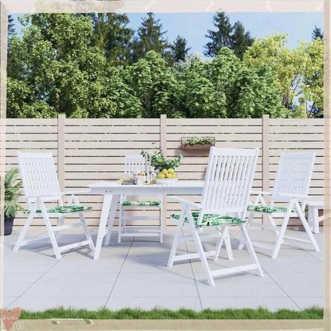 Coussins de chaise - VINGVO - 361069 - Motif de feuille - 50x50x4 cm - Lot de 4 (1/5)