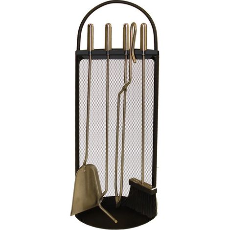 IMEX-10008 Juego chimenea Arco-Malla utiles inox [imex-10008]