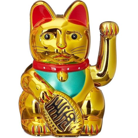 Figurine de chat porte-bonheur asiatique 8 x 10 x 14 cm (1/4)