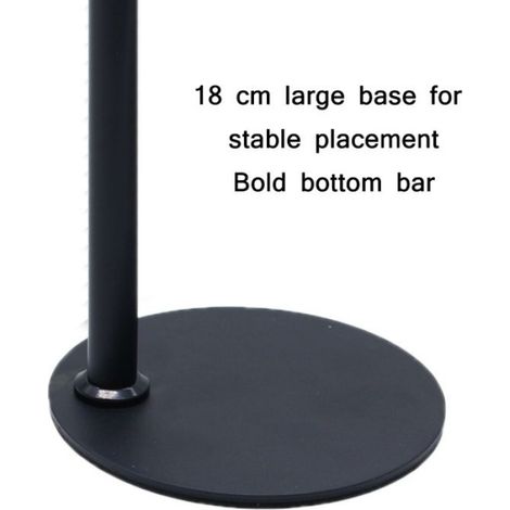 Cadre de support de lumière - - Télescopique - Noir - 2 sections - Base 18 cm - Hauteur ajustable 24-39 cm (1/5)