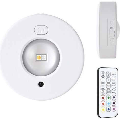 Spot LED Rechargeable USB, Veilleuse Cuisine Sans Fil Escalier Placard Couleur Lampe,12 Couleurs Dimmable, avec Télécommandes, Magnétique, Minuterie (RGB) (1/4)