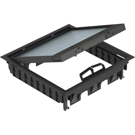 OBO Bettermann Inserto de dispositivo para montaje universal 264x264x67 Poliamida negro grafito RAL 9011, 7405085