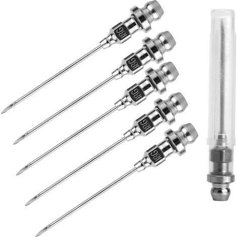 5 pcs Aiguille d'Injecteur de Graisse, Mini Aiguille Pompe à Graisse de Roulement Aiguille de Graisse Portable et Amovible pour Joints à Rotule (1/5)