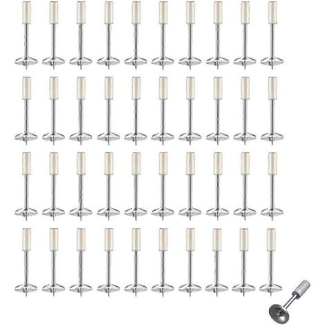 40 clous ronds miniatures en acier pour cloueuse pneumatique, résistants au béton.