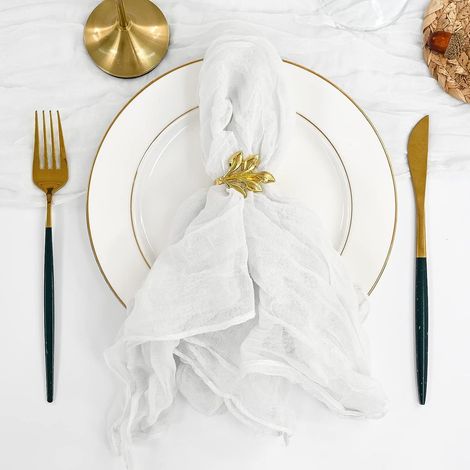 6pcs crêpe tissu froissé serviette tissu polyester parti décoration