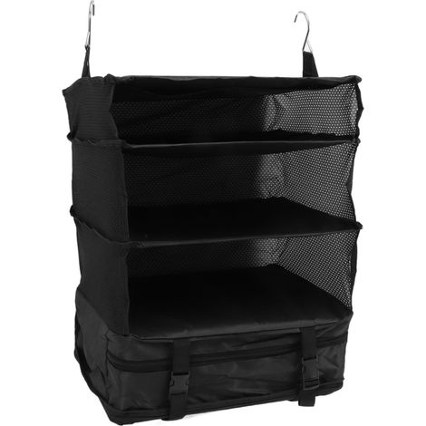 Sac de rangement suspendu 3 étagères, grand capacité, portable et multifonction, cubes de rangement pour voyage (1/5)