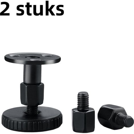 Fixateur en 2 parties - Fixateur anti-collision noir pour tête de lit - Stabilisateur anti-vibrations réglable pour la partie supérieure du lit - noir (1/5)