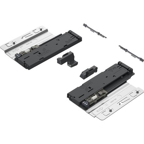 Hettich Push to open passend zur Unterbodenführung Quadro V6/D5 Silent System, belastbar 8-20kg, Kunststoff/Metall anthrazit (1/2)