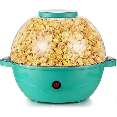 Machine à pop-corn électrique 500 W avec agitation, chauffe rapide, poignées isolantes, couvercle transparent, prise américaine. (1/5)