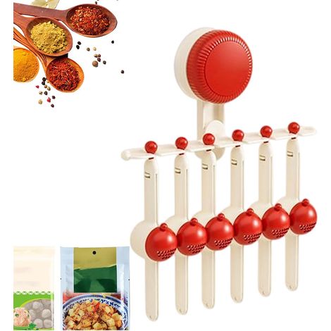 Étagère à ventouses pour épices - Rangement gain de place sel et poivre , idéale la cuisine mur , ré (1/5)