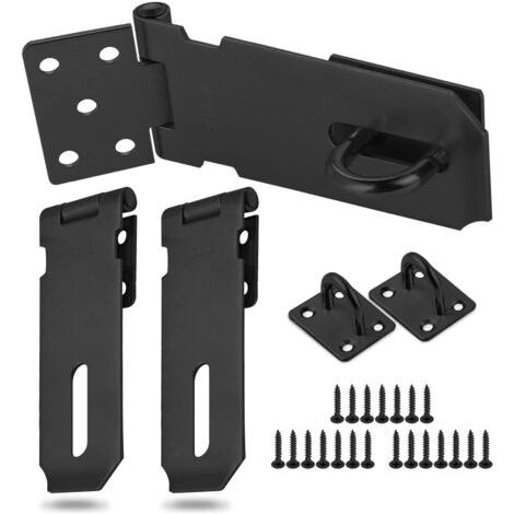 3 Pièces Moraillon de Cadenas avec Vis,Verrou de Porte Acier Inox,Moraillon Loquet pour Placard Tiroir Porte de Garage(Petite Taille)