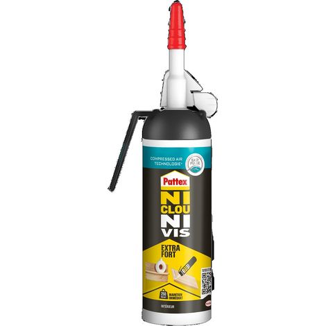 Ni Clou Ni Vis Fixation Extra Fort – Colle de Fixation multi matériaux, à maintien immédiat, se peint, utilisation en intérieur – Blanc, 133g (1/5)