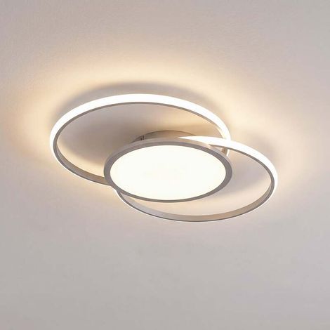 [GEBRAUCHT] B-Ware Lucande Deckenlampe Senne LED dimmbar CCT Wandleuchte silber Aluminium Eisen (1/2)
