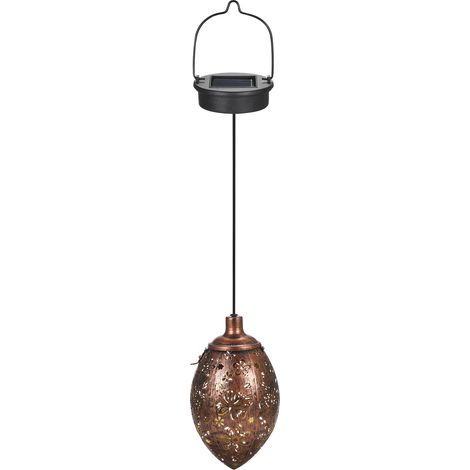 Linterna solar colgante de 2V/0.3W, luz exterior de metal, luz blanca cálida + RGB, batería de alto rendimiento de 600mAh integrada, resistente al agua IP67, ideal para jardín, terraza y entrada de ve (1/5)