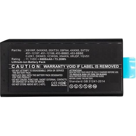 Batteria per laptop Dell CoreParts, modello mbxde-BA0185
