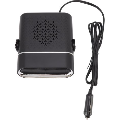 Chauffage voiture portable chaleur rapide rotation 360° désembueur pare-brise dégivreur 12V noir (1/5)
