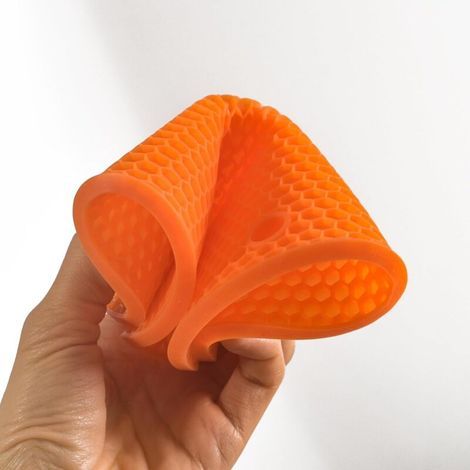Silikon-Wärmedämmmatte – verwendbar als Untersetzer, Arbeitsflächenmatte usw. – 6er-Pack, orange (1/5)