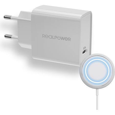 RealPower PC-MagSet Universal Blanco Corriente alterna Cargador inalámbrico Interior (1/5)