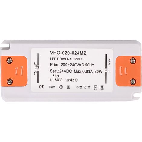 Transformateur d'alimentation LED - 20W, 12V DC, 1.67A - Tension constante pour les bandes LED et G4, MR11, MR16 Ampoules LED