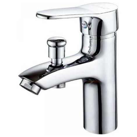 Aiperq – Mitigeur de baignoire monotrou à double usage chaud et froid – Alliage métallique avec limiteur de température – Installation simple