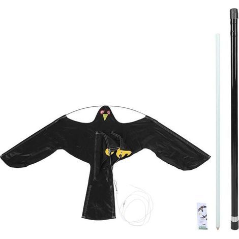 Cerf-Volant Anti-Oiseaux, Protection De La Ferme Effaroucheur d'oiseaux Extensible, Cerf-Volant Répulsi-fs Effaroucheur D'Oiseau avec Réfléchissants pour Jardin, Cour, Ferme (1/3)