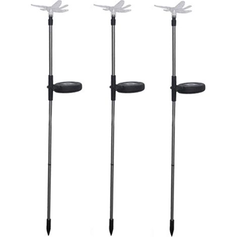 Lumineux Solaire Led Changement De Couleur - Piquet Jardin Extérieur Étanche Ip44 - Décoration Pelouse Cour - Lot De 3 (1/5)