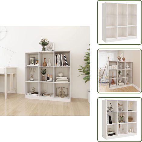 Armadio per libri - vidaXL Libreria/Divisorio Bianco 104x33,5x110 cm in Massello di Pino - Libreria in pino