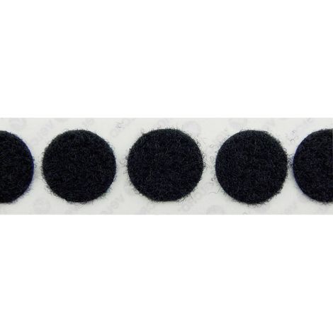 VELCRO® E20102233011425 Pastilles rondes auto-agrippantes à coller partie velours (Ø) 22 mm noir 1000 pc(s)