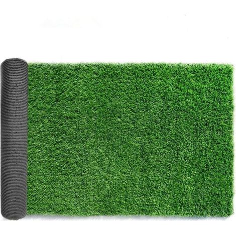 Hochwertiger synthetischer Kunstrasen, hochdichter Kunstrasen, realistischer Naturrasen für Gartenhunde (1 m x 2 m) (1/3)