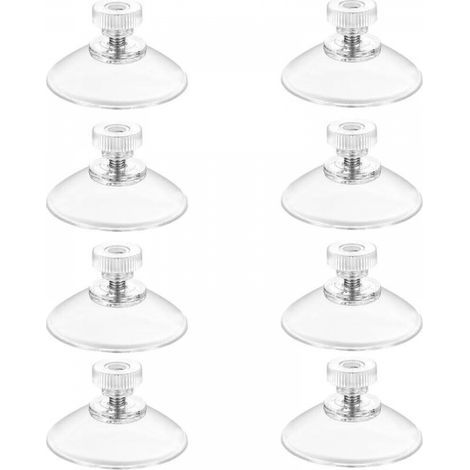 ventouse a visser, 8 Pièces 41mm Ventouses avec Filetage, Extra Fortes PVC Plastique Suspension Rideau Isolant Ventouse (1/5)