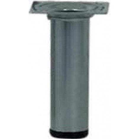 Gamba fissa per mobile cilindrica in acciaio epossidico grigio, 10 cm HETTICH