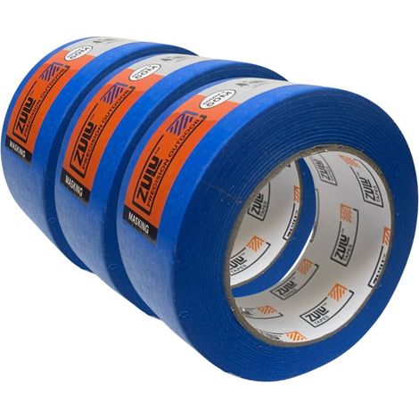 Zulu Precision Outdoor Blue Painters Masking Tape - 50mm x 50m (6 months), 3 Pack