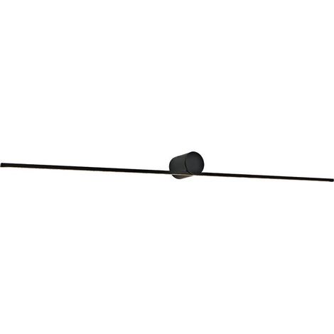 Applique Murale de Salle de Bain LED 13W IP44 Noir Sablé ZAMBELIS - Blanc chaud - 3000K (1/2)