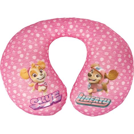 Paw Patrol Cuscino da Collo Bambina con i Personaggi Skye e Liberty. Perfetto per i Viaggi. Extra Confortevole e Lavabile (1/2)