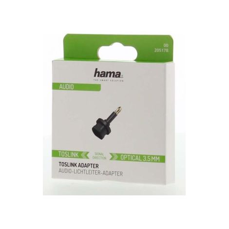 Hama 00205178 Kabeladapter ODT Toslink 3.5mm Schwarz (1/2)