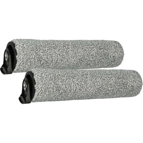 vhbw 2x Cepillo compatible con Tineco Floor One S3, iFloor 3 aspiradora fregona a batería - Rodillo de cepillo