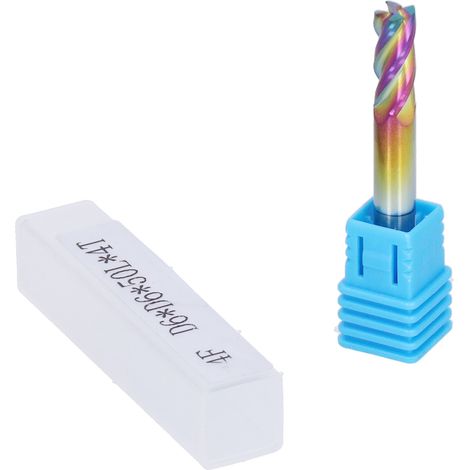 Fraise de défonçage carbure tungstène CNC, fraise hélicoïdale 4 dents, queue D6 x coupe D6 x 50 mm, accessoire outillage professionnel (1/5)