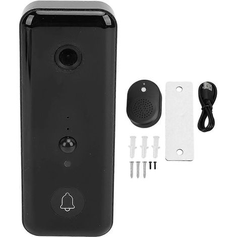 Türklingelkamera mit 2,4-GHz-WLAN, 720p-HD-Auflösung, Nachtsicht, KI-Personenerkennung und kabelloser Videofunktion
